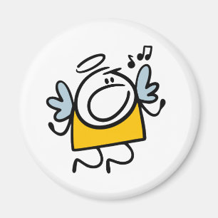 Funny singing angel magnet