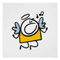 Funny singing angel