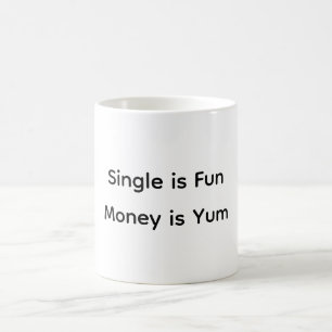 Funny Single After Break-Up Jokes Typography Coffee Mug