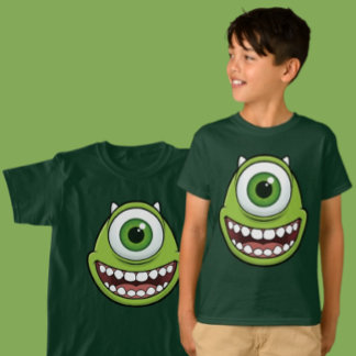 Funny Single-Eye Green Monster Kids Tee
