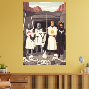 Funny Sir Lancelot and Tim the Enchanter spoof Canvas Print