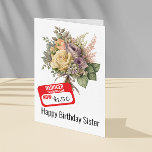 Funny Sister Birthday Reduced Discounted Sticker  Card<br><div class="desc">This design is also available on other phone models. Choose Device Type to see other iPhone, Samsung Galaxy or Google cases. Some styles may be changed by selecting Style if that is an option. This design may be personalized in the area provided by changing the photo and/or text. Or it...</div>