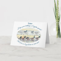 Funny Sister Eggstra Special Bird Birthday Card