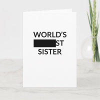 Funny Sister Gift - World's Blank Sister