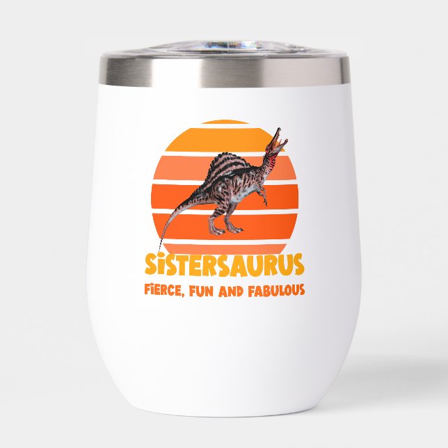 Funny Sistersaurus Dino Sister Humour Design (Front)