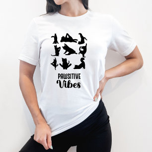 Funny Six Cats Yoga Positions T-Shirt