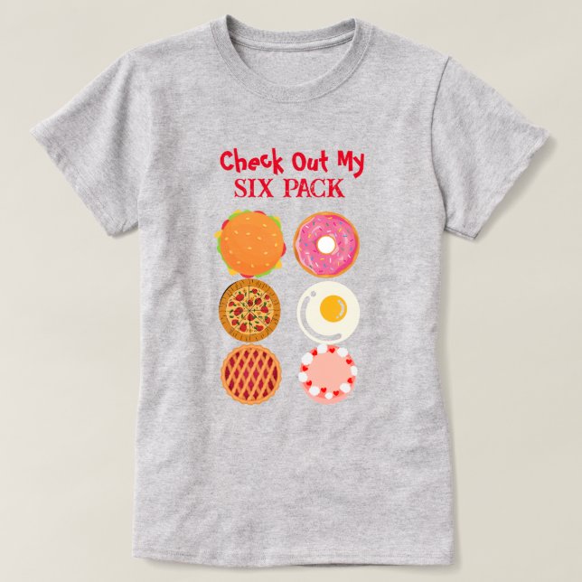 Funny Six Pack T-Shirt (Design Front)