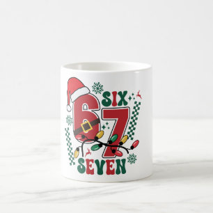 Funny Six Seven 67 6 7 Meme Fun Christmas Gift Coffee Mug