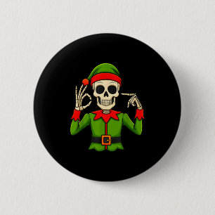 Funny Six Seven 67 Meme 6 7 Christmas Elf Hand Boy 2 Inch Round Button