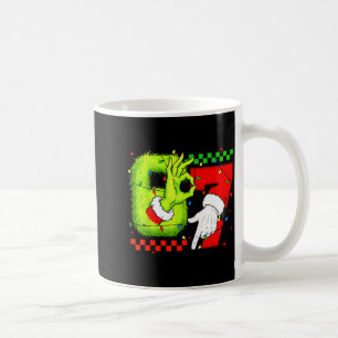 Funny Six Seven 67 Meme 6 7 Christmas Elf Hand Boy Coffee Mug