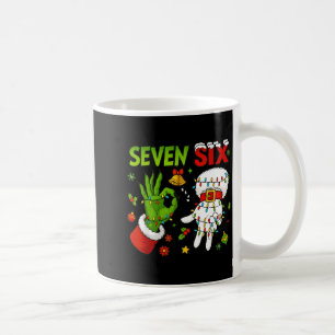 Funny Six Seven 67 Meme 6 7 Christmas Elf Hand Boy Coffee Mug