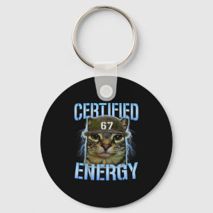 Funny Six Seven 67 Meme Certified Energy Cursed Ca Keychain