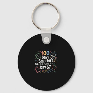 Funny Six Seven 67 Meme For 100th Day Of School Ki Keychain