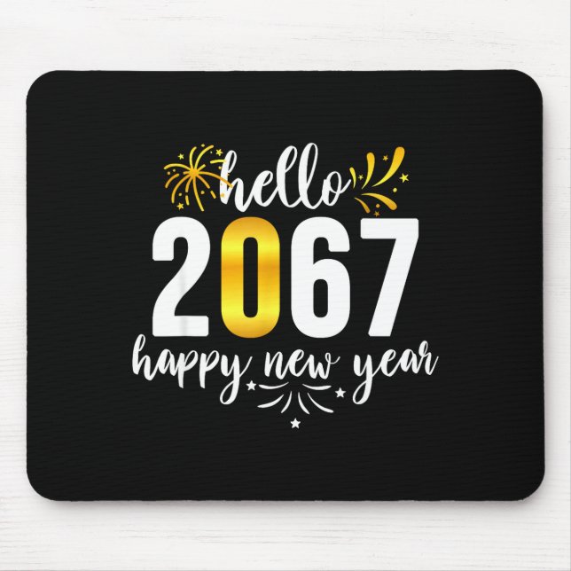 Funny Six Seven 67 Meme Happy New Year  Mouse Pad (Front)