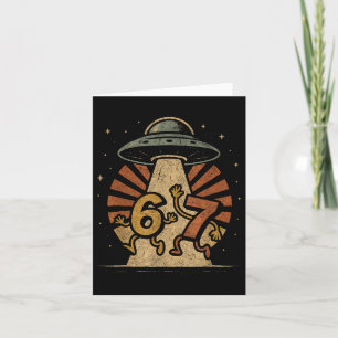 Funny Six Seven 67 Meme Internet Meme Ufo Gen Alph Card