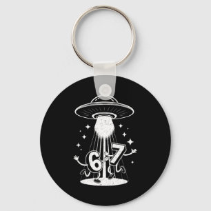Funny Six Seven 67 Meme Internet Meme Ufo Gen Alph Keychain