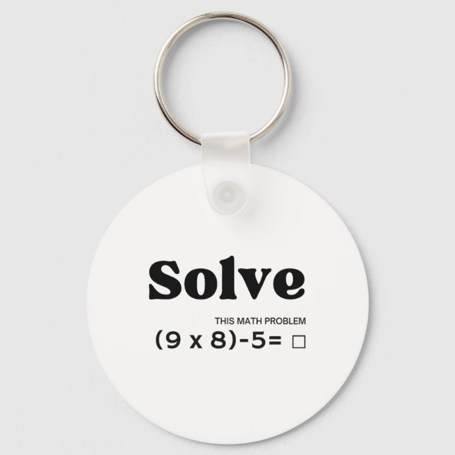 Funny Six Seven 67 Meme Pemdas School Math Teacher Keychain (Front)