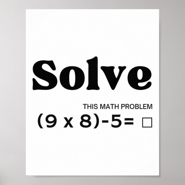 Funny Six Seven 67 Meme Pemdas School Math Teacher Poster (Front)