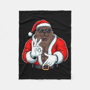 Funny Six Seven 67 Meme Seal Christmas Men Boys Te Fleece Blanket