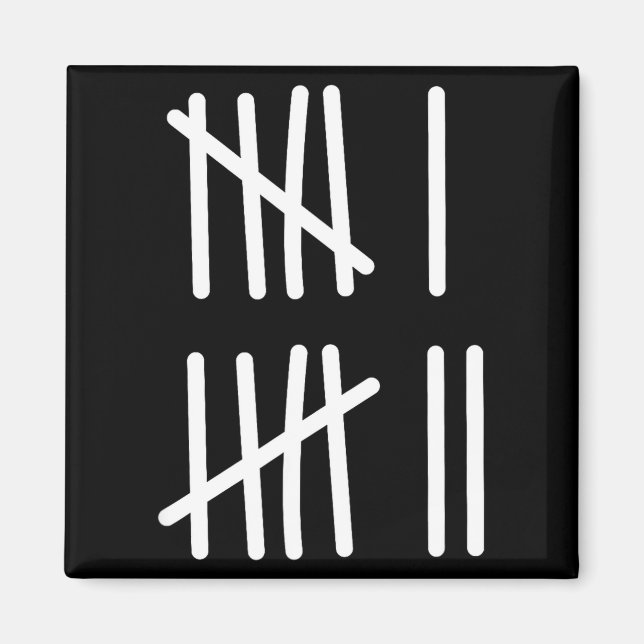 Funny Six Seven 67 Meme Tally Marks 6 7 Numbers Ki Magnet (Front)