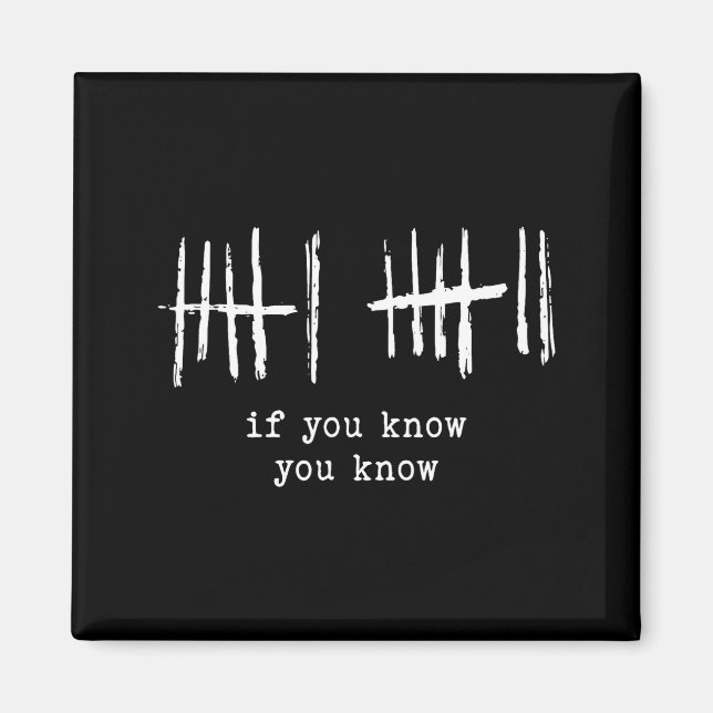 Funny Six Seven 67 Meme Tally Marks 6 7 Numbers  Magnet (Front)