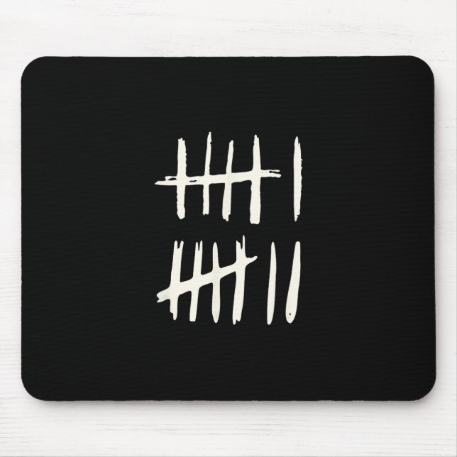 Funny Six Seven 67 Meme Tally Marks 6 7 Numbers  Mouse Pad (Front)