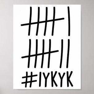 Funny Six Seven 67 Meme Tally Marks If You Know Yo Poster
