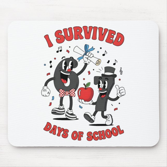 Funny Six Seven 67 School Meme Numbers Teacher Stu Mouse Pad (Front)