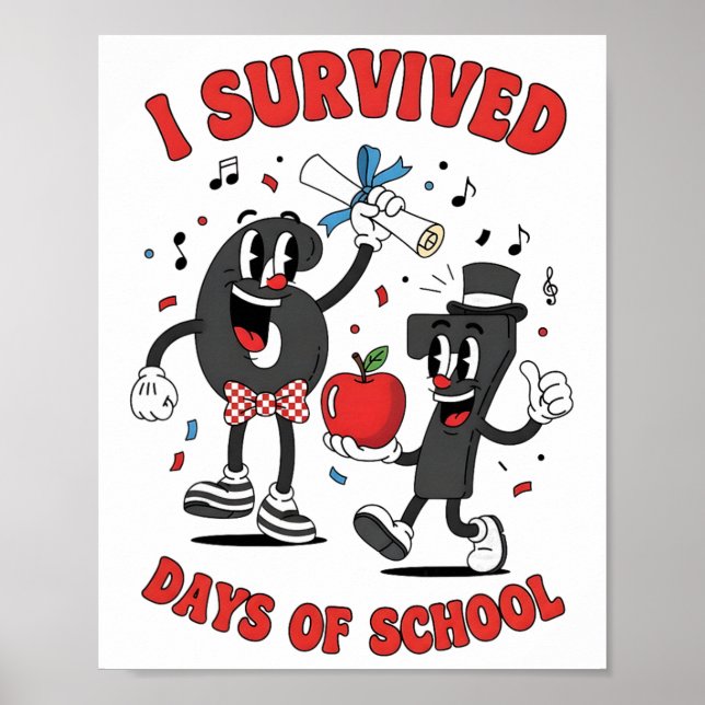 Funny Six Seven 67 School Meme Numbers Teacher Stu Poster (Front)