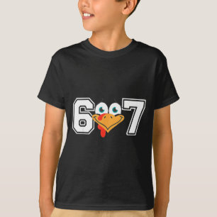 Funny Six Seven 67 Turkey Face Thanksgiving Matchi T-Shirt