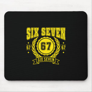 Funny Six Seven 6 7 67 Meme Gen Alpha Slang Boys G Mouse Pad