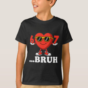 Funny Six Seven 6 7 Bruh 67 Meme Valentine Boys Gi T-Shirt