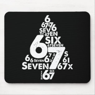 Funny Six Seven 6 7 Christmas Tree Meme Christmas  Mouse Pad