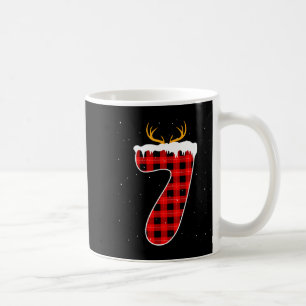 Funny Six Seven 6 7 Meme 67 Christmas Red Plaid Xm Coffee Mug