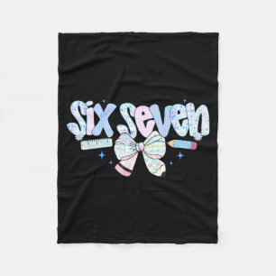 Funny Six Seven 6 7 Meme 67 Teacher Shirt For Wome Fleece Blanket