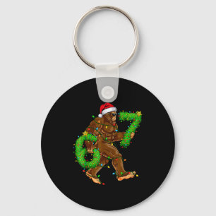 Funny Six Seven 6 7 Meme Bigfoot Christmas Shirts  Keychain