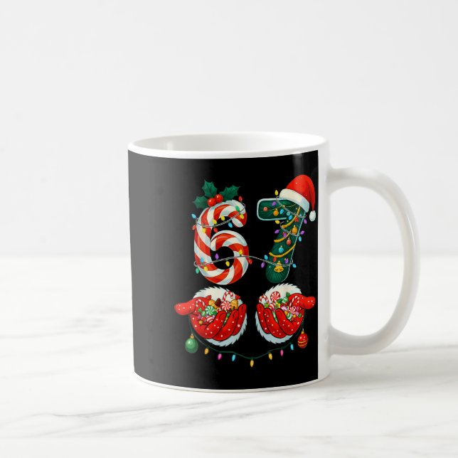 Funny Six Seven 6 7 Meme Christmas Family Xmas San Coffee Mug (Right)