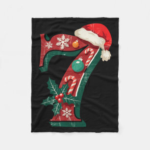 Funny Six Seven 6 7 Meme Design Couples Christmas  Fleece Blanket