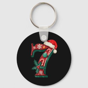 Funny Six Seven 6 7 Meme Design Couples Christmas Keychain