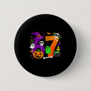 Funny Six Seven 6 7 Meme Design Couples Halloween  2 Inch Round Button