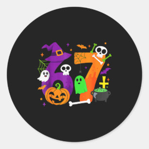Funny Six Seven 6 7 Meme Design Couples Halloween Classic Round Sticker