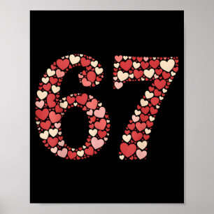 Funny Six Seven 6 7 Meme For Men Women Kids Girls Poster