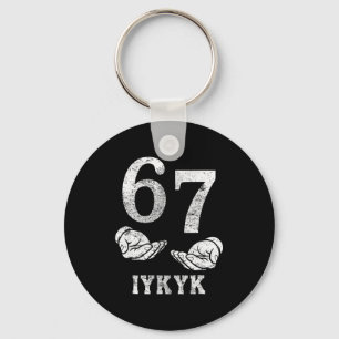Funny six seven 6 7 meme g alpha slang if know kno keychain