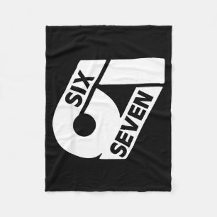 Funny Six Seven 6 7 Meme Gen Alpha 6 7 Meme School Fleece Blanket