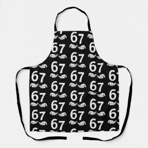 Funny Six Seven 6 7 Meme Gen Alpha Slang 6 7 Hands Apron