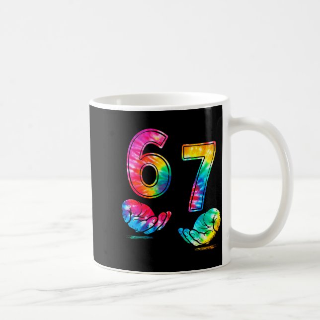 Funny Six Seven 6 7 Meme Gen Alpha Slang 6 7 Hands Coffee Mug (Right)