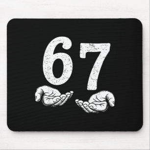 Funny Six Seven 6 7 Meme Gen Alpha Slang 6 7 Meme Mouse Pad