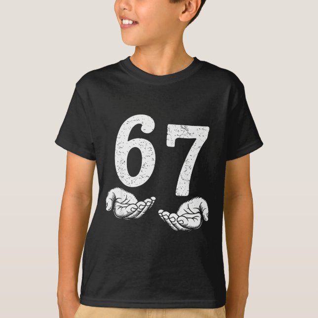 Funny Six Seven 6 7 Meme Gen Alpha Slang 6 7 Meme  T-Shirt (Front)