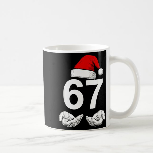 Funny Six Seven 6 7 Meme Gen Alpha Slang Christmas Coffee Mug (Right)