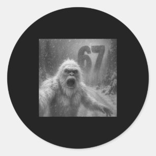 Funny Six Seven 6 7 Meme Gen Z Alpha Slang Yeti Se Classic Round Sticker